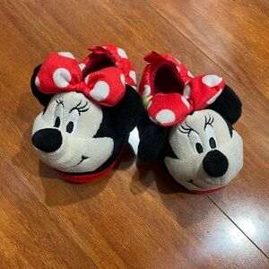 Disney Red and Black Minnie Mouse Slippers